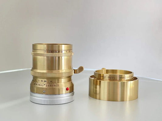 Light Lens Lab 50mm f/2 "SP II" in Bare Brass Finish